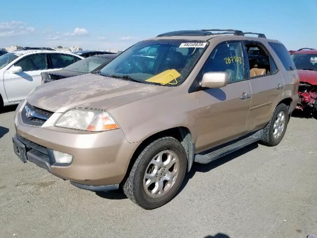 2HNYD18802H539136 - 2002 ACURA MDX TOURIN BEIGE photo 2