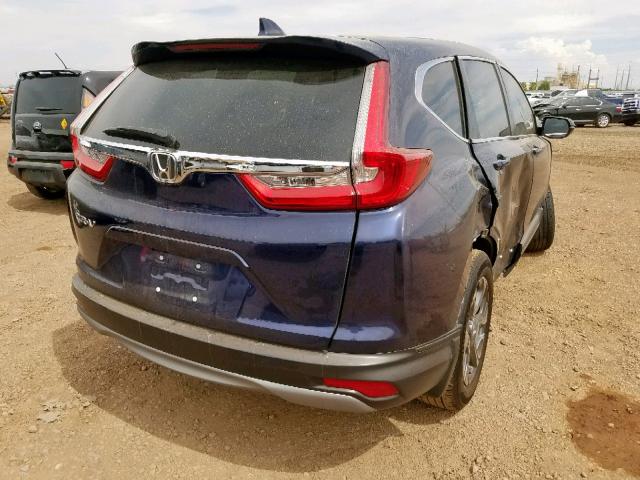 5J6RW1H85JA012530 - 2018 HONDA CR-V EXL BLUE photo 4