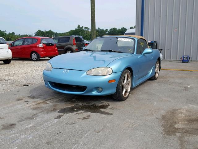 JM1NB353610216747 - 2001 MAZDA MX-5 MIATA BLUE photo 2