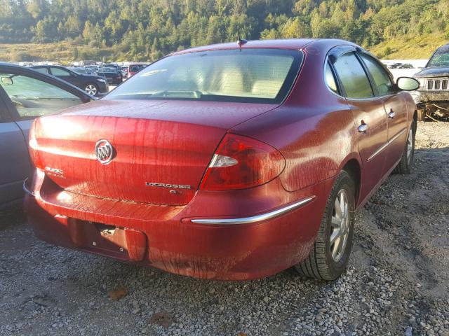 2G4WD582781284269 - 2008 BUICK LACROSSE C MAROON photo 4