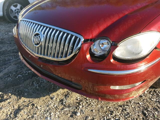 2G4WD582781284269 - 2008 BUICK LACROSSE C MAROON photo 9