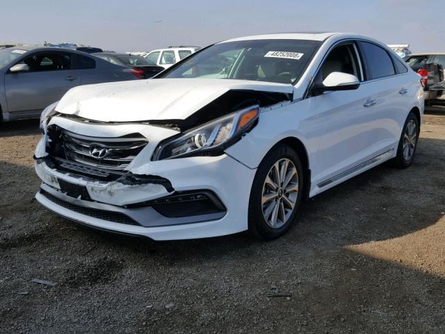 5NPE34AF8HH563738 - 2017 HYUNDAI SONATA SPO WHITE photo 2