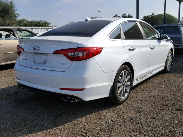 5NPE34AF8HH563738 - 2017 HYUNDAI SONATA SPO WHITE photo 4