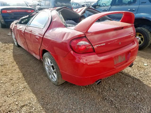 1B3ES66S53D195183 - 2003 DODGE NEON SRT-4 RED photo 3