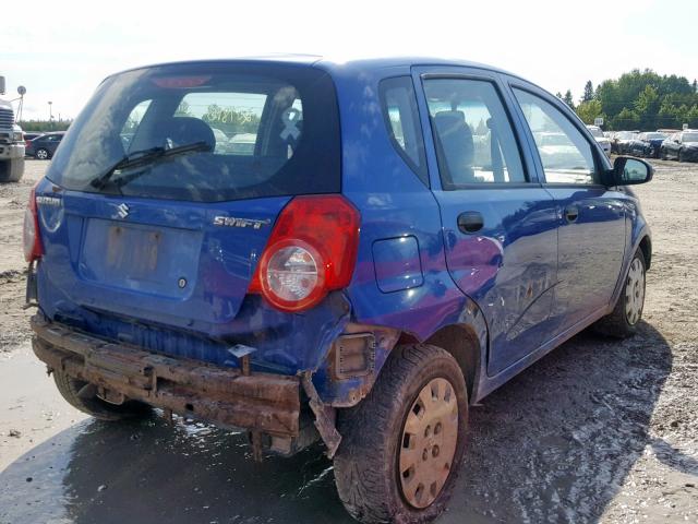 KL5TJ66E59B684826 - 2009 SUZUKI SWIFT BLUE photo 4