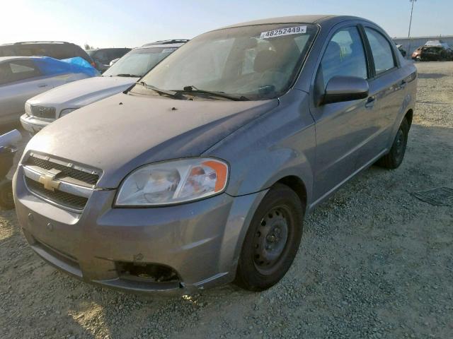 KL1TD5DE6AB073374 - 2010 CHEVROLET AVEO LS GRAY photo 2