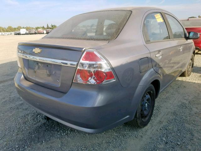 KL1TD5DE6AB073374 - 2010 CHEVROLET AVEO LS GRAY photo 4