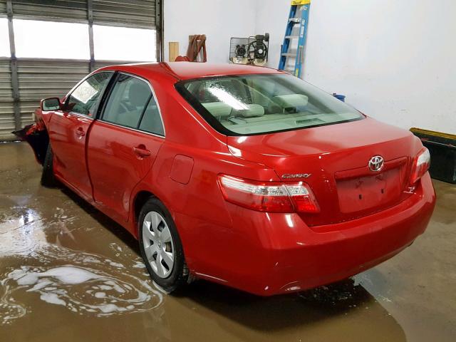 4T4BE46K39R127844 - 2009 TOYOTA CAMRY BASE RED photo 3