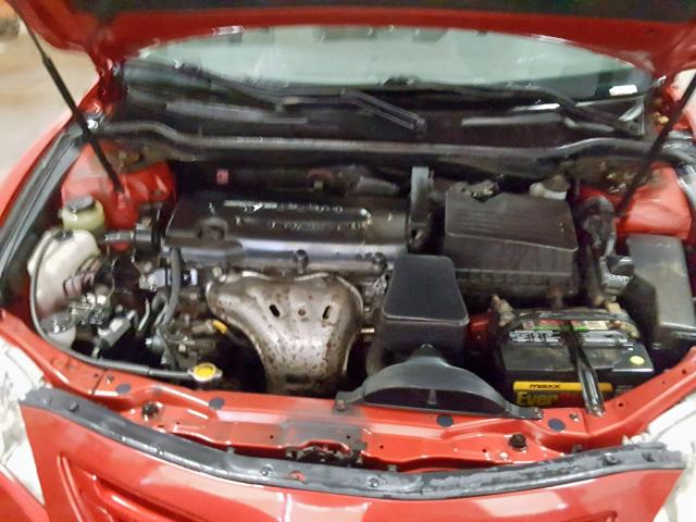 4T4BE46K39R127844 - 2009 TOYOTA CAMRY BASE RED photo 7