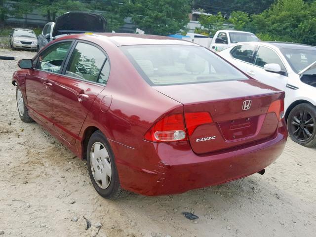 1HGFA16816L139296 - 2006 HONDA CIVIC EX MAROON photo 3