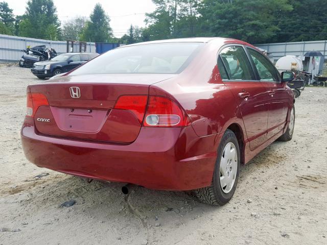 1HGFA16816L139296 - 2006 HONDA CIVIC EX MAROON photo 4