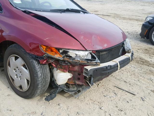 1HGFA16816L139296 - 2006 HONDA CIVIC EX MAROON photo 9