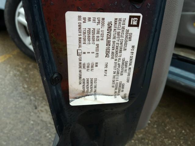 1GNDV23L86D163542 - 2006 CHEVROLET UPLANDER L 蓝色 照片 10