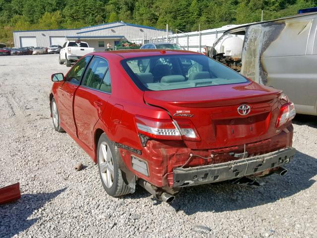 4T1BF3EK2AU538420 - 2010 TOYOTA CAMRY BASE RED photo 3