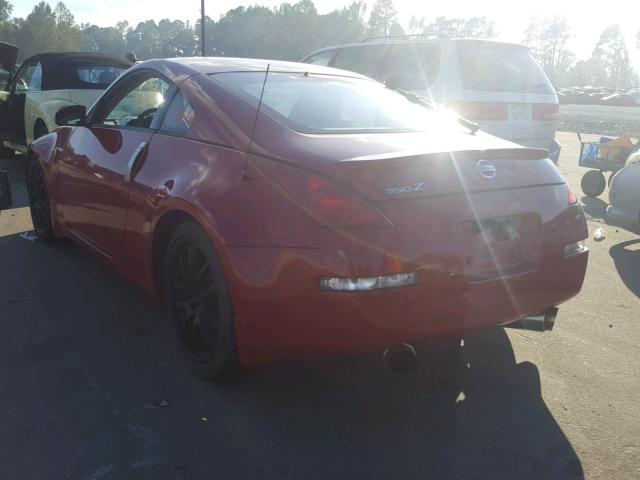 JN1AZ34E73T013044 - 2003 NISSAN 350Z COUPE RED photo 3