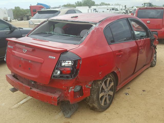 3N1AB6AP5CL767253 - 2012 NISSAN SENTRA 2.0 RED photo 4