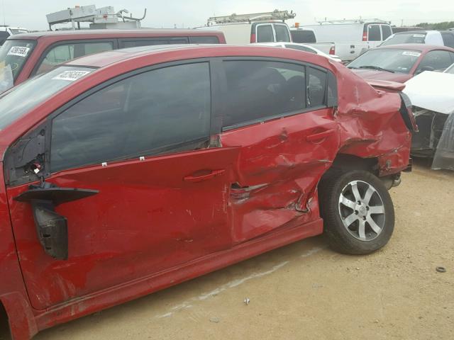 3N1AB6AP5CL767253 - 2012 NISSAN SENTRA 2.0 RED photo 9