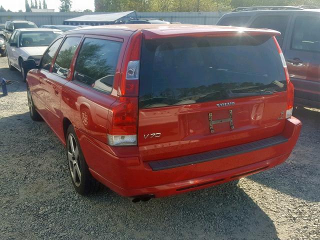 YV1SJ527952480994 - 2005 VOLVO V70 R RED photo 3