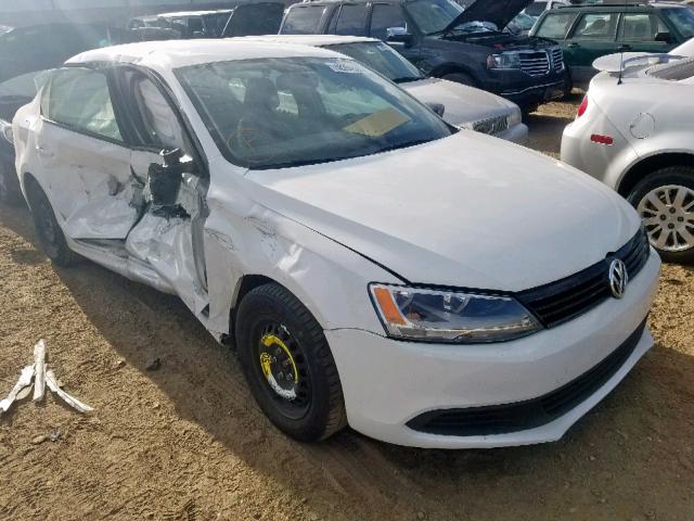 3VW1K7AJ2EM442536 - 2014 VOLKSWAGEN JETTA BASE WHITE photo 1