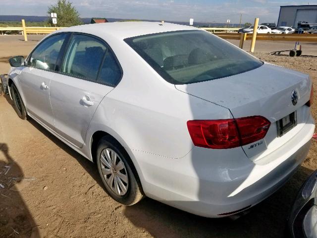 3VW1K7AJ2EM442536 - 2014 VOLKSWAGEN JETTA BASE WHITE photo 3