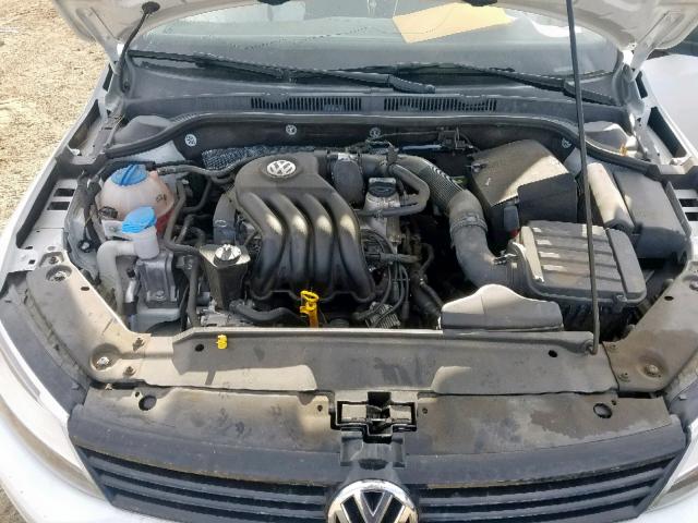 3VW1K7AJ2EM442536 - 2014 VOLKSWAGEN JETTA BASE WHITE photo 7