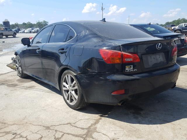 JTHBK262775026663 - 2007 LEXUS IS250 BLACK photo 3