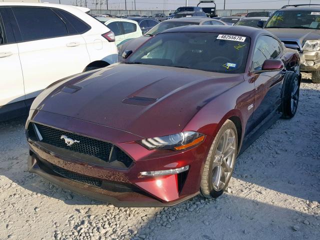 1FA6P8CF7J5103673 - 2018 FORD MUSTANG GT MAROON photo 2