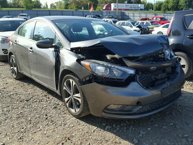 KNAFX4A80E5092980 - 2014 KIA FORTE EX GRAY photo 1