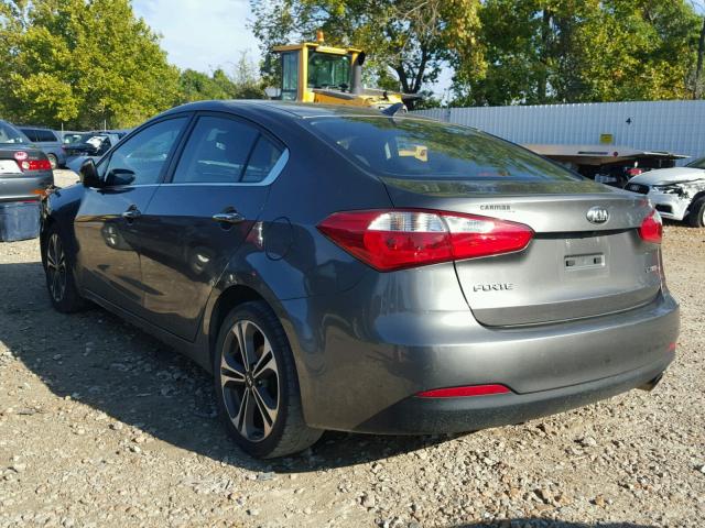 KNAFX4A80E5092980 - 2014 KIA FORTE EX GRAY photo 3