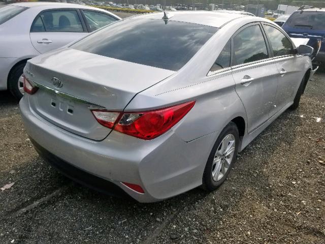 5NPEB4AC0EH942396 - 2014 HYUNDAI SONATA GLS SILVER photo 4