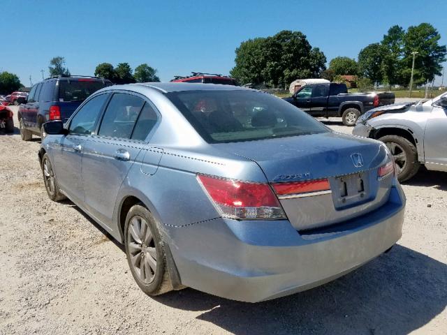 1HGCP2F77BA076869 - 2011 HONDA ACCORD EX BLUE photo 3