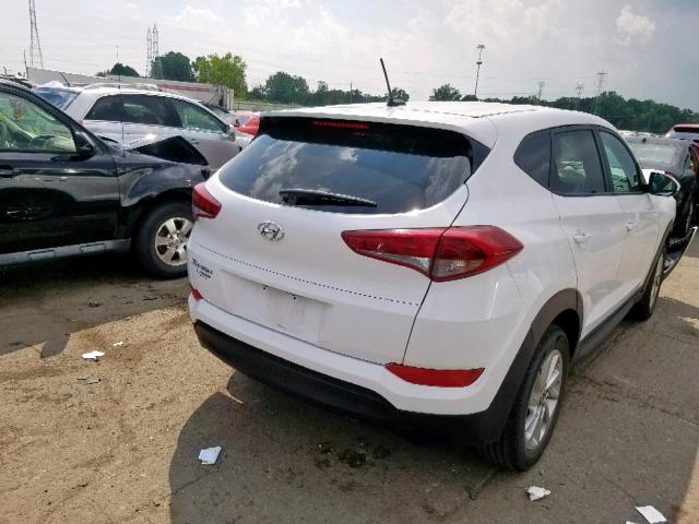 KM8J23A49HU303327 - 2017 HYUNDAI TUCSON SE WHITE photo 4