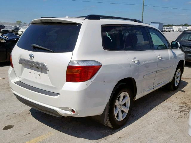 5TDKK3EH6AS022084 - 2010 TOYOTA HIGHLANDER WHITE photo 4