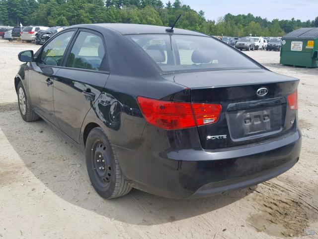 KNAFU4A24C5539845 - 2012 KIA FORTE EX BLACK photo 3