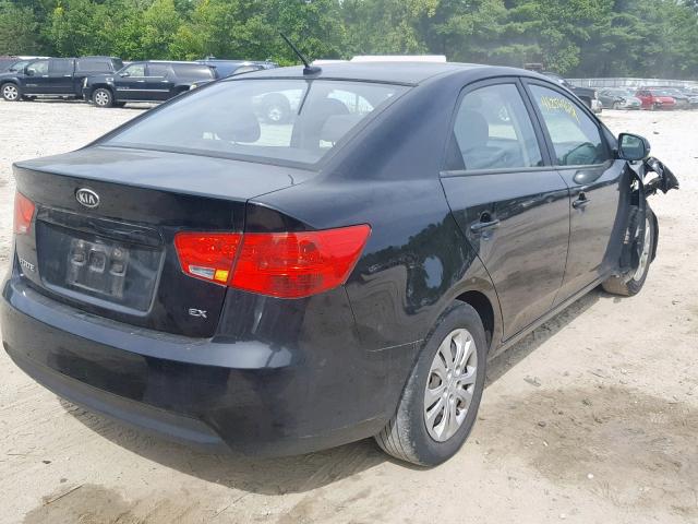 KNAFU4A24C5539845 - 2012 KIA FORTE EX BLACK photo 4