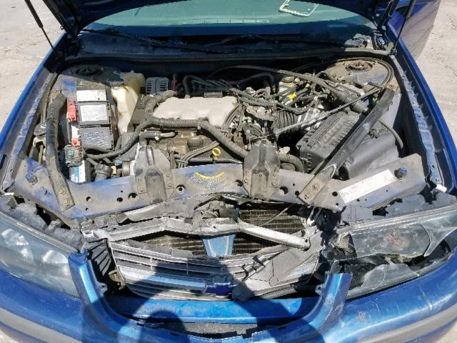 2G1WF55E149245498 - 2004 CHEVROLET IMPALA BLUE photo 7