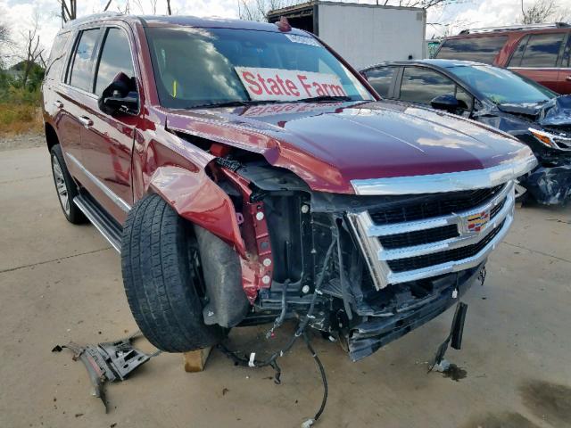 1GYS3BKJ3JR372635 - 2018 CADILLAC ESCALADE L RED photo 1