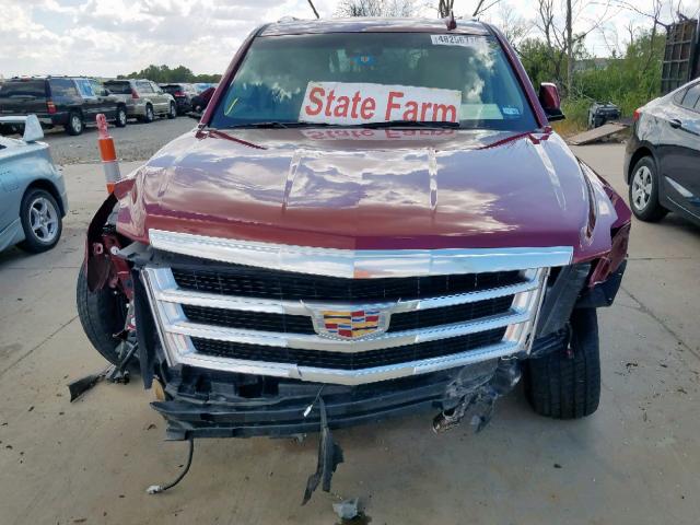 1GYS3BKJ3JR372635 - 2018 CADILLAC ESCALADE L RED photo 7