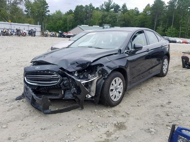 1FA6P0G76E5367185 - 2014 FORD FUSION S BLACK photo 2