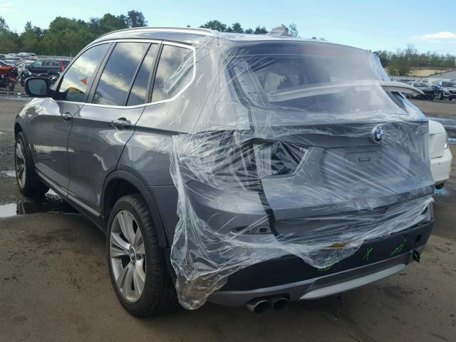 5UXWX7C55CL737069 - 2012 BMW X3 XDRIVE3 SILVER photo 3