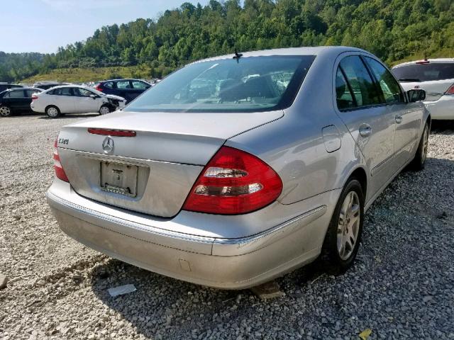 WDBUF65J04A521979 - 2004 MERCEDES-BENZ E 320 SILVER photo 4