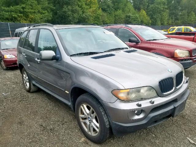 5UXFA13514LU29168 - 2004 BMW X5 3.0I SILVER photo 1