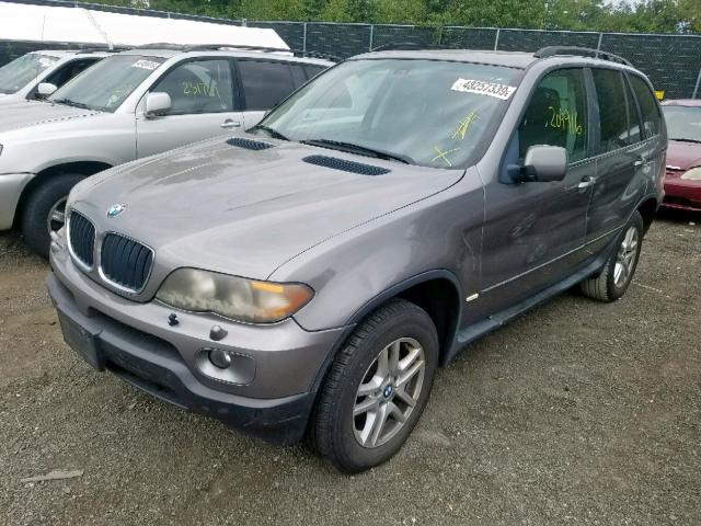 5UXFA13514LU29168 - 2004 BMW X5 3.0I SILVER photo 2