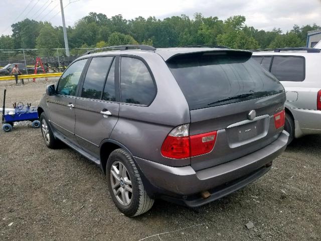 5UXFA13514LU29168 - 2004 BMW X5 3.0I SILVER photo 3