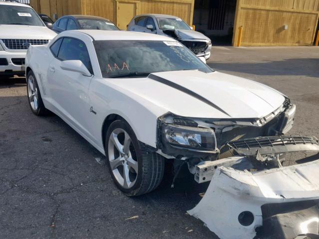 2G1FA1E35E9167153 - 2014 CHEVROLET CAMARO LS WHITE photo 1