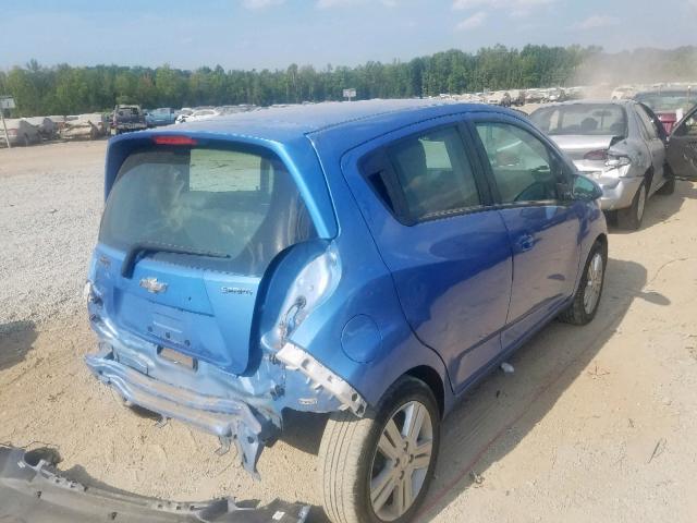 KL8CD6S97EC422961 - 2014 CHEVROLET SPARK 1LT BLUE photo 4