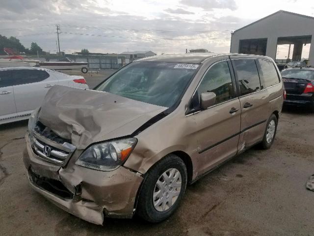 5FNRL38296B118046 - 2006 HONDA ODYSSEY LX GOLD photo 2