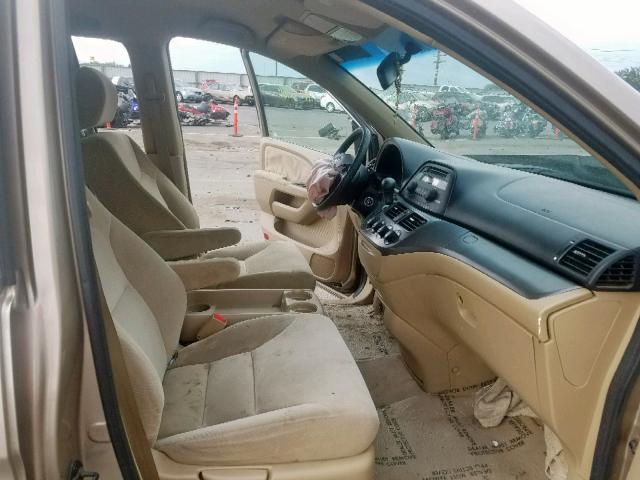 5FNRL38296B118046 - 2006 HONDA ODYSSEY LX GOLD photo 5