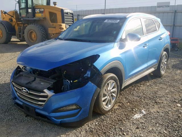 KM8J3CA42JU740122 - 2018 HYUNDAI TUCSON SEL BLUE photo 2