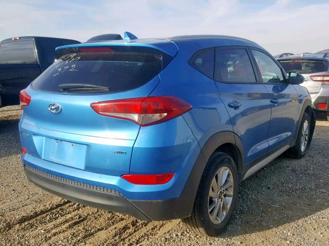 KM8J3CA42JU740122 - 2018 HYUNDAI TUCSON SEL BLUE photo 4